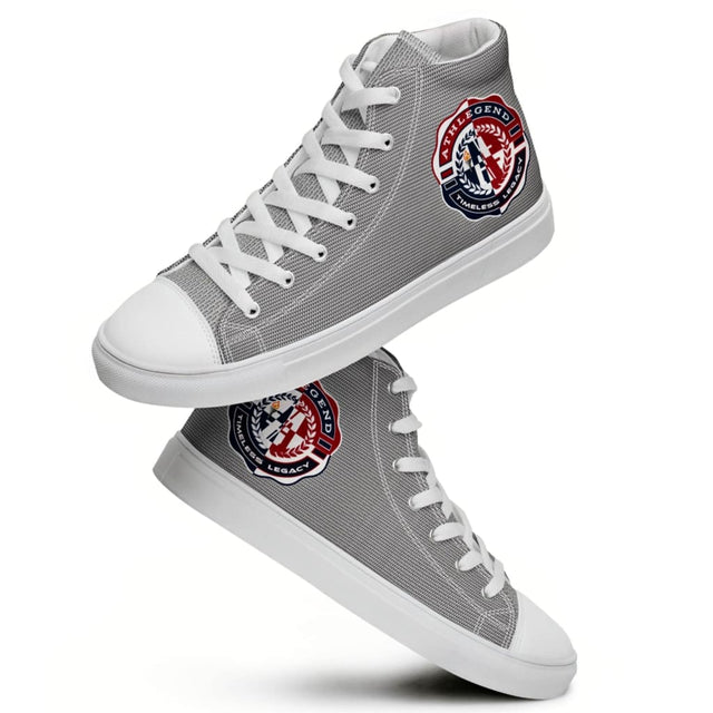 Athlegend Retro Flame Men’s high top canvas shoes (Grey)