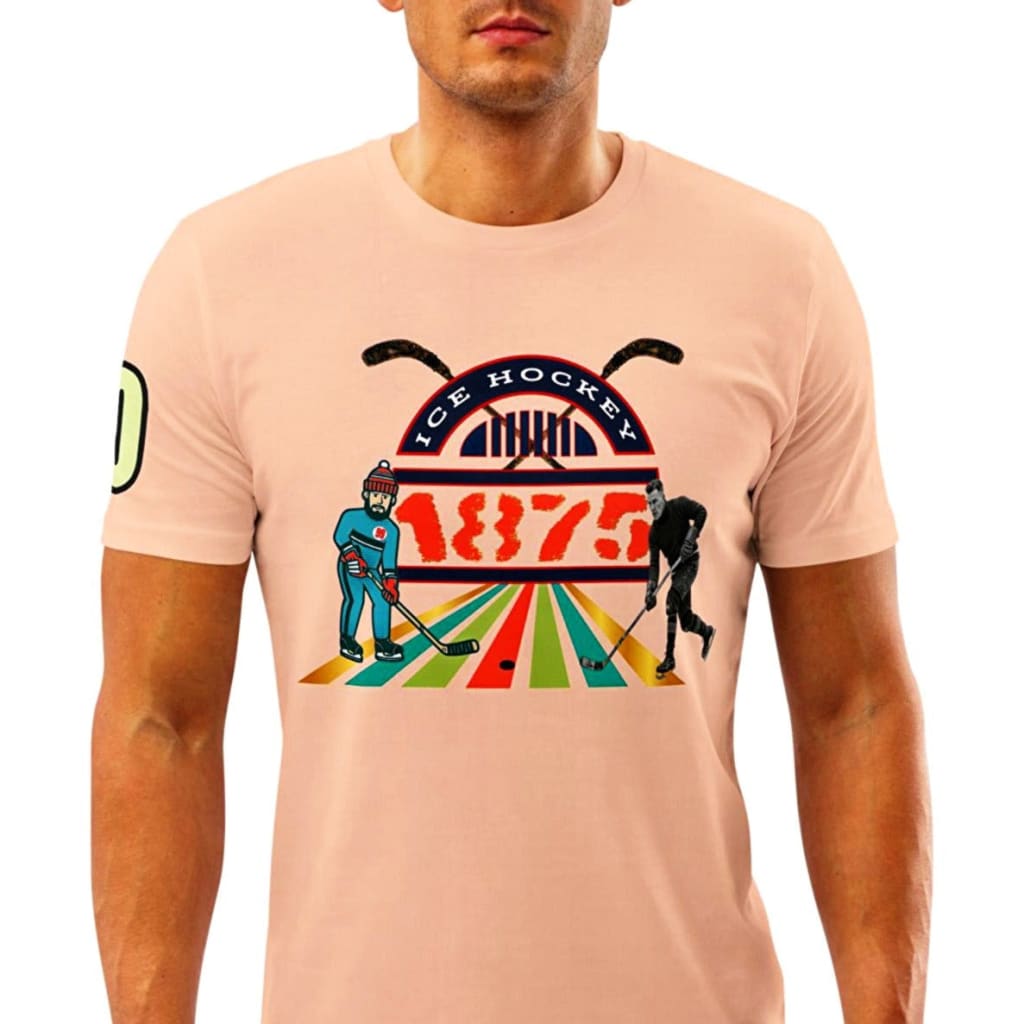Athlegend Retro Puck Unisex Organic Cotton T-Shirt - T-SHIRT
