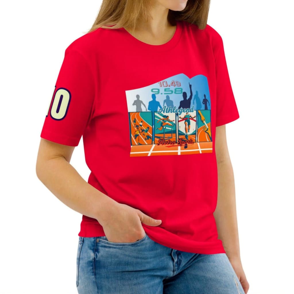 Athlegend Retro Sprinter Unisex Organic Cotton T-Shirt