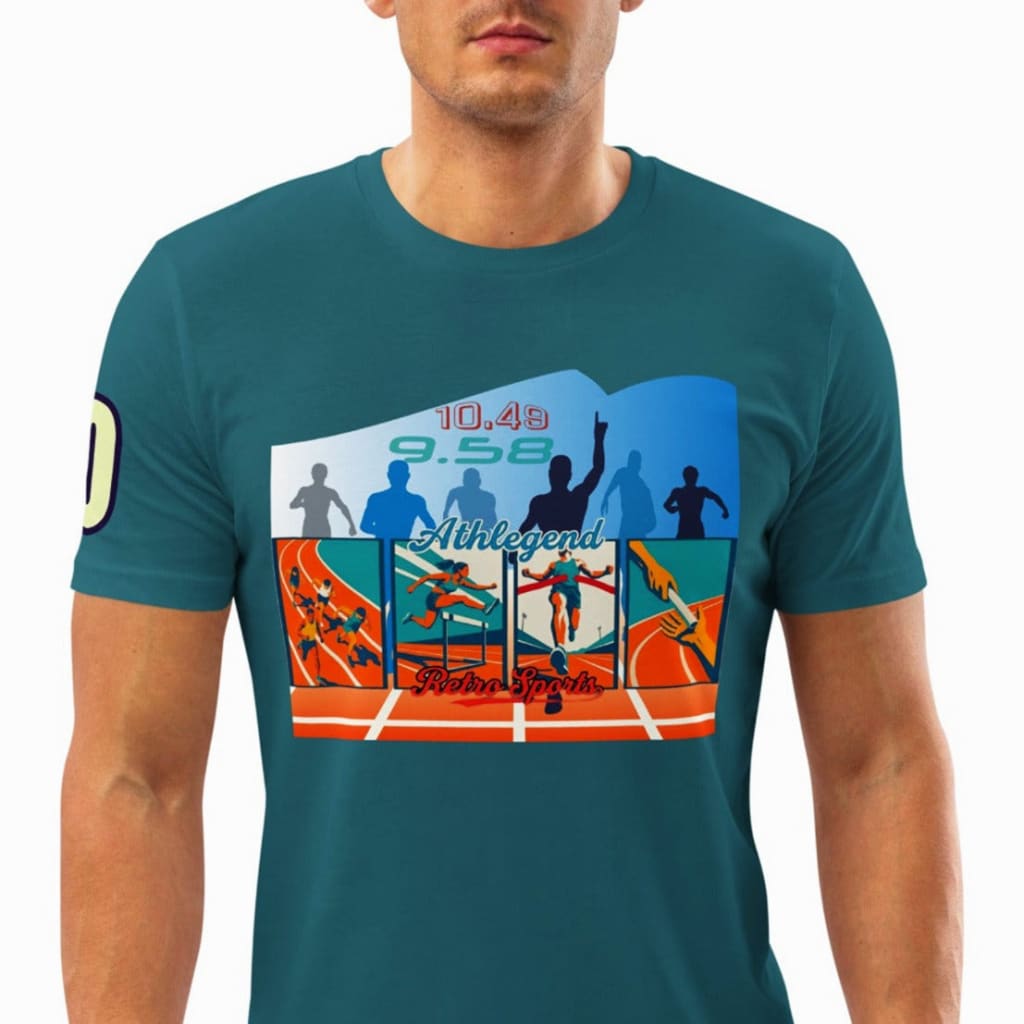 Athlegend Retro Sprinter Unisex Organic Cotton T-Shirt