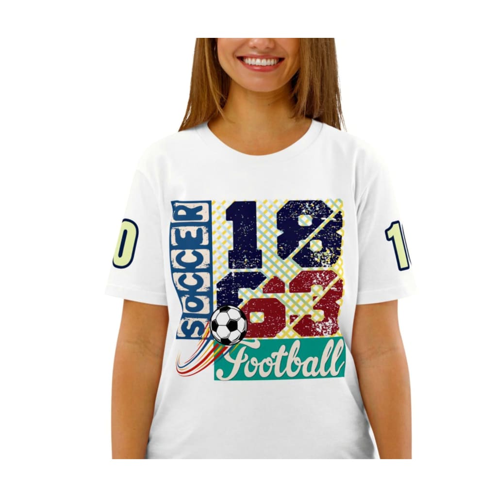 Athlegend Soccer Rave Retro Unisex Organic Cotton T-Shirt