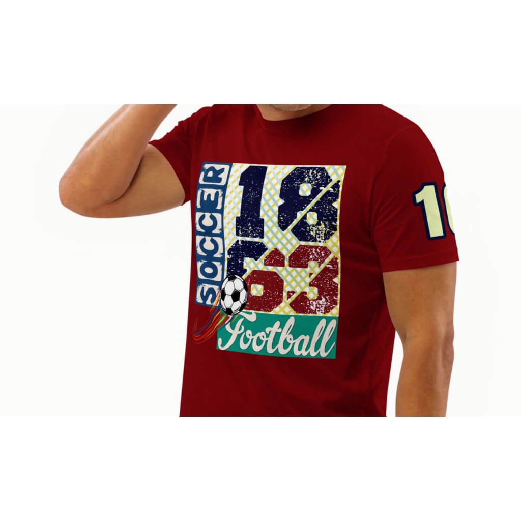 Athlegend Soccer Rave Retro Unisex Organic Cotton T-Shirt