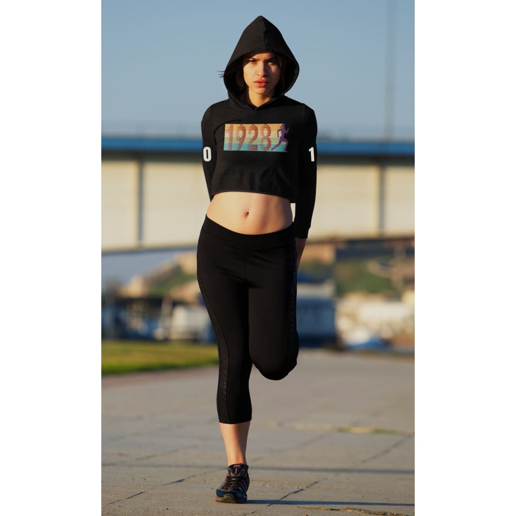 Athlegend Track Queen Retro Ladies Crop Hoodie