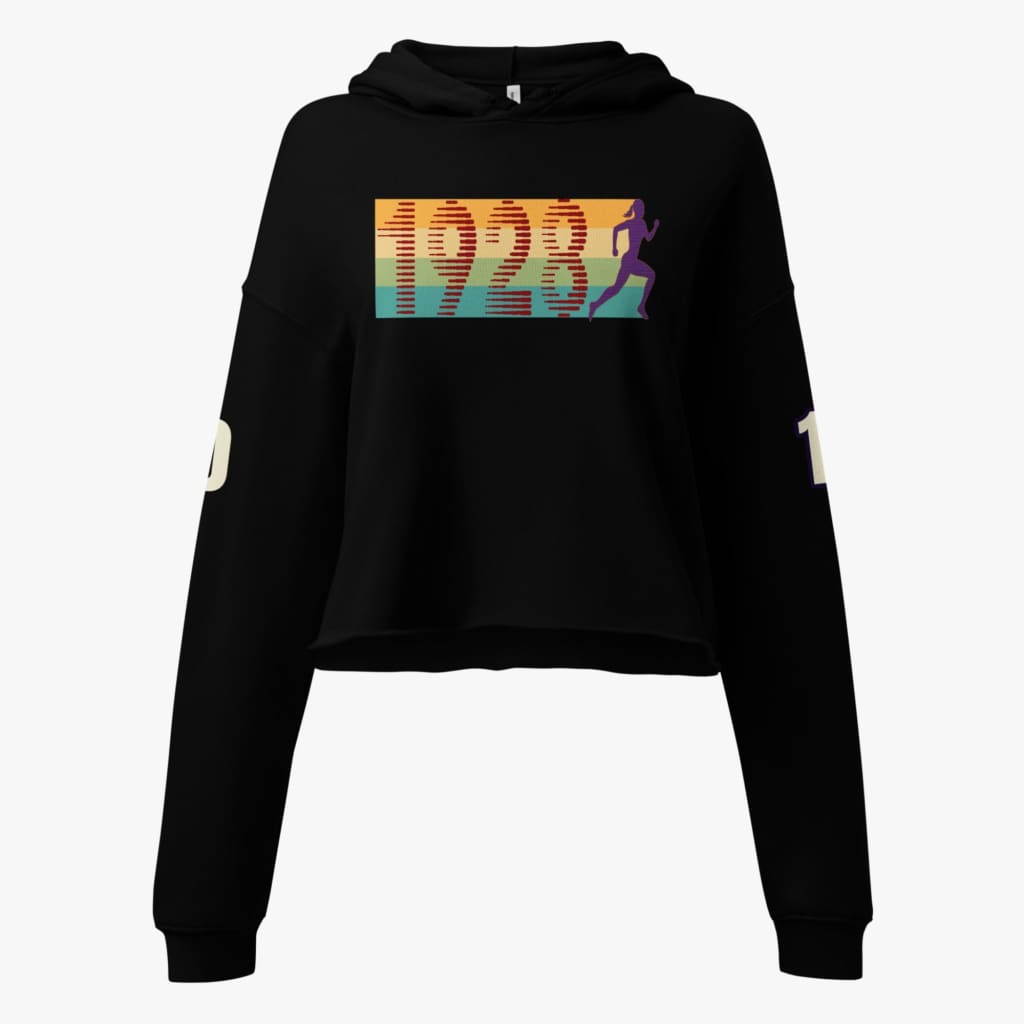 Athlegend Track Queen Retro Ladies Crop Hoodie