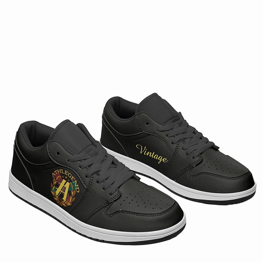 Athlegend Vintage Streak Unisex Sneakers (Black) - Shoes