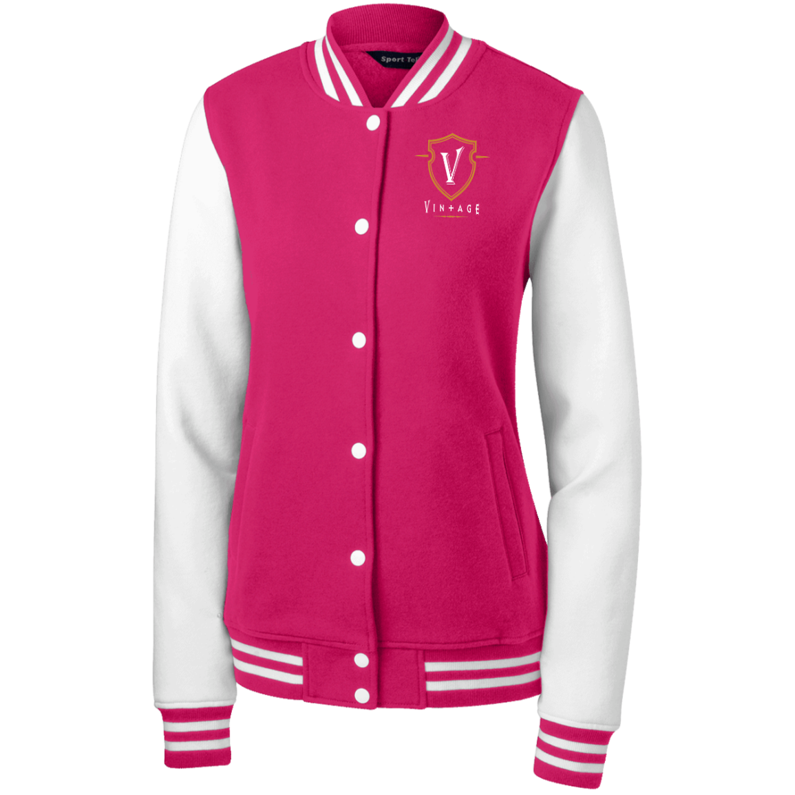 Pink letterman jacket deals